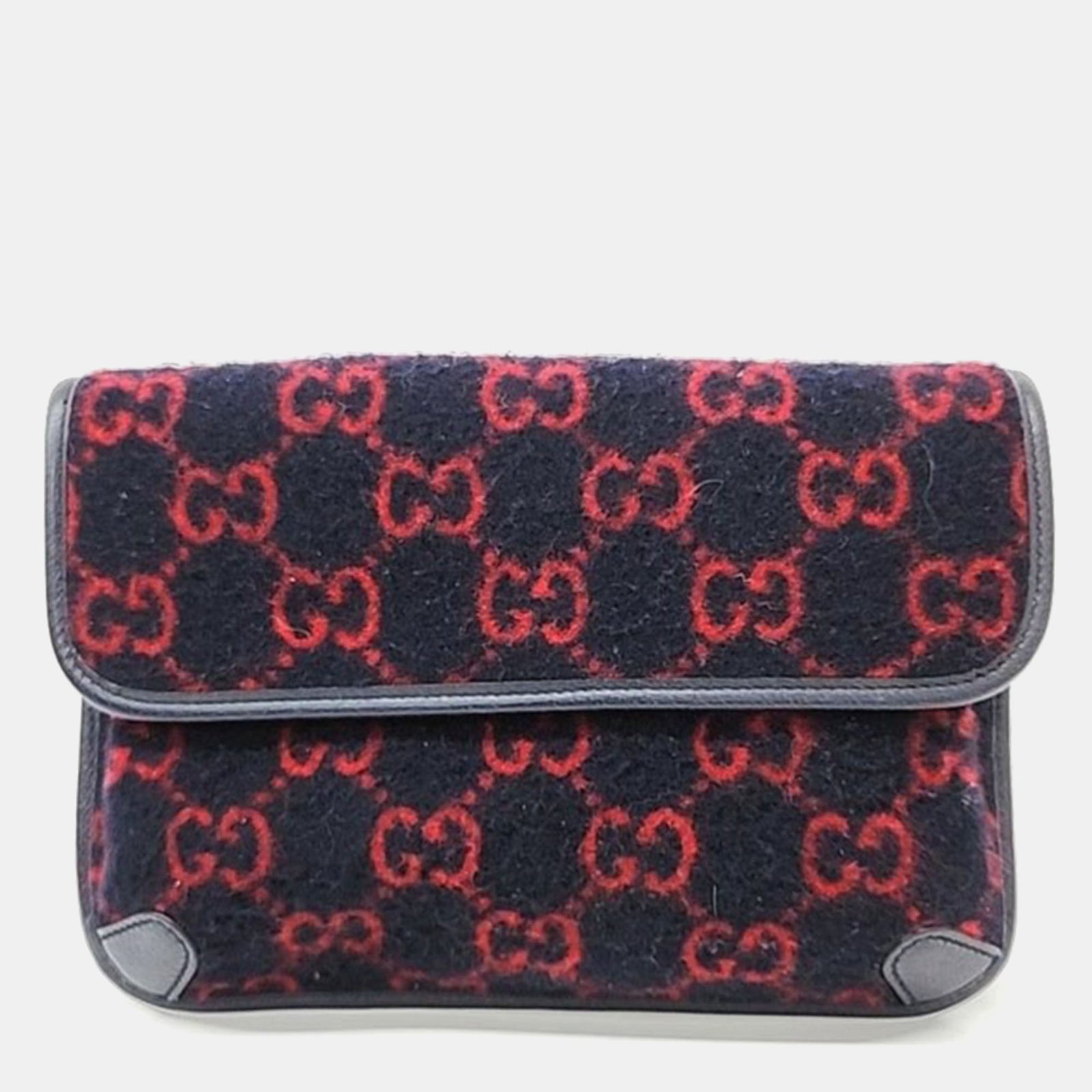 Gucci Navy GG Wool Belt Bag