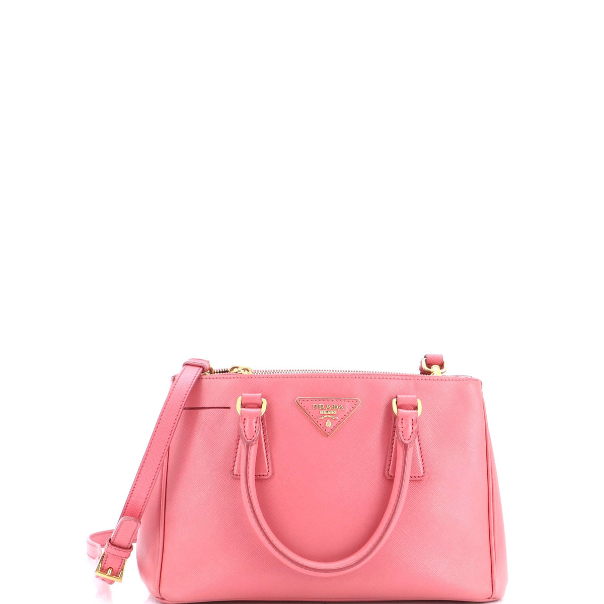Prada PRADA Double Zip Lux Tote Saffiano Leather Small