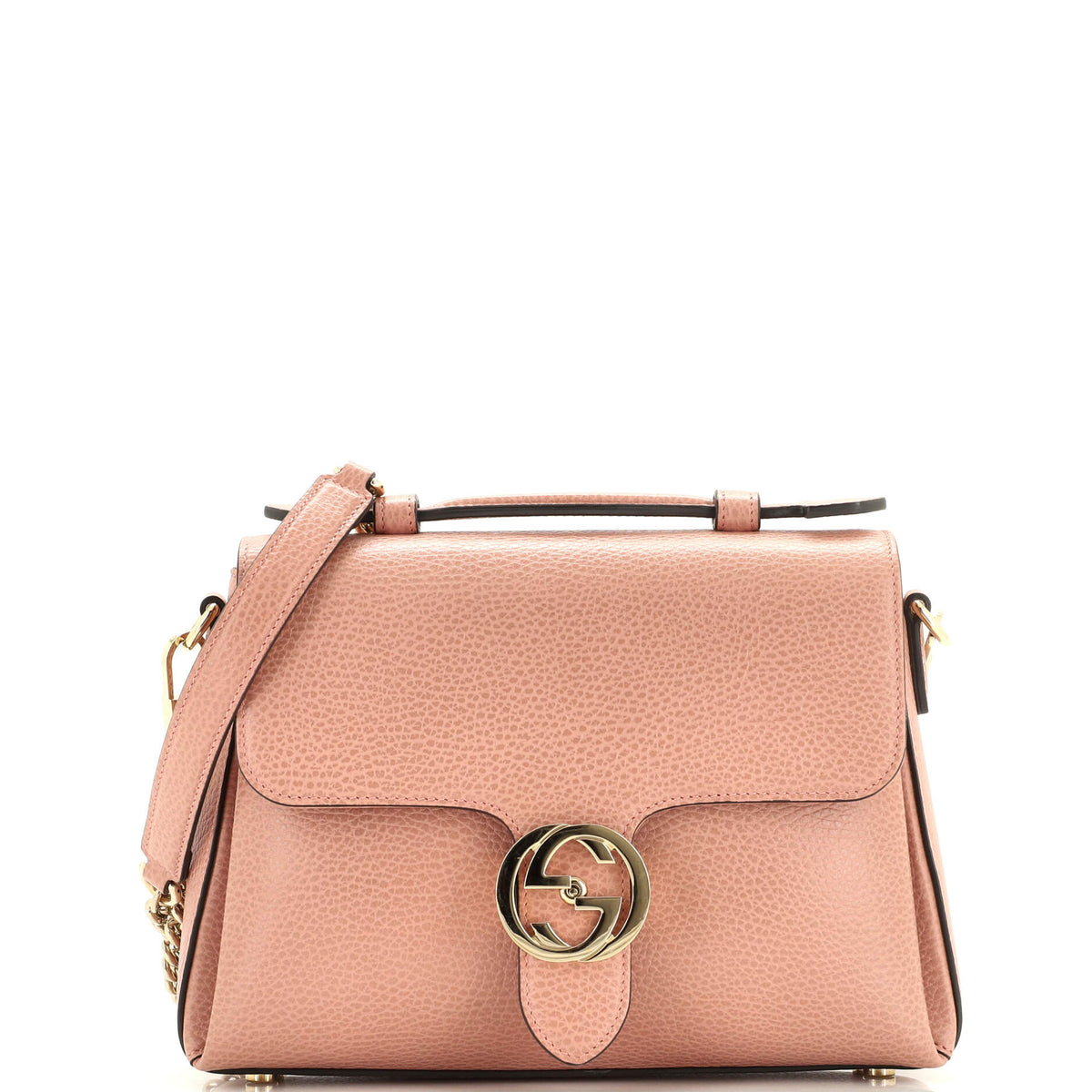 Gucci GUCCI Interlocking Top Handle Bag Leather Small