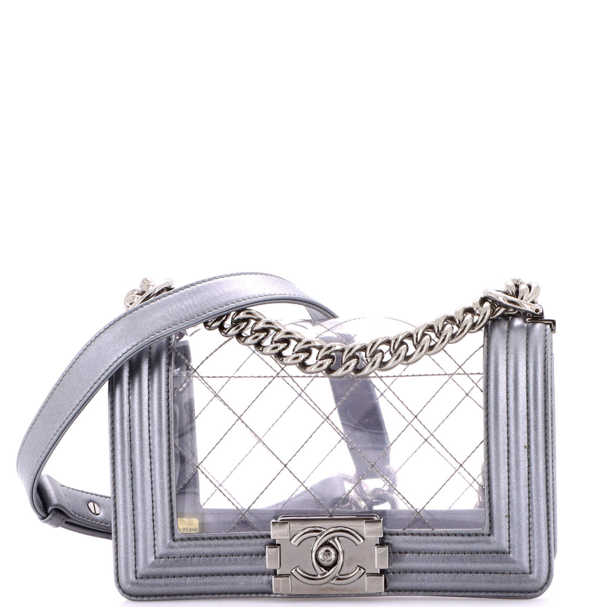 Chanel CHANEL Boy Flap Bag Quilted PVC and Calfskin Small