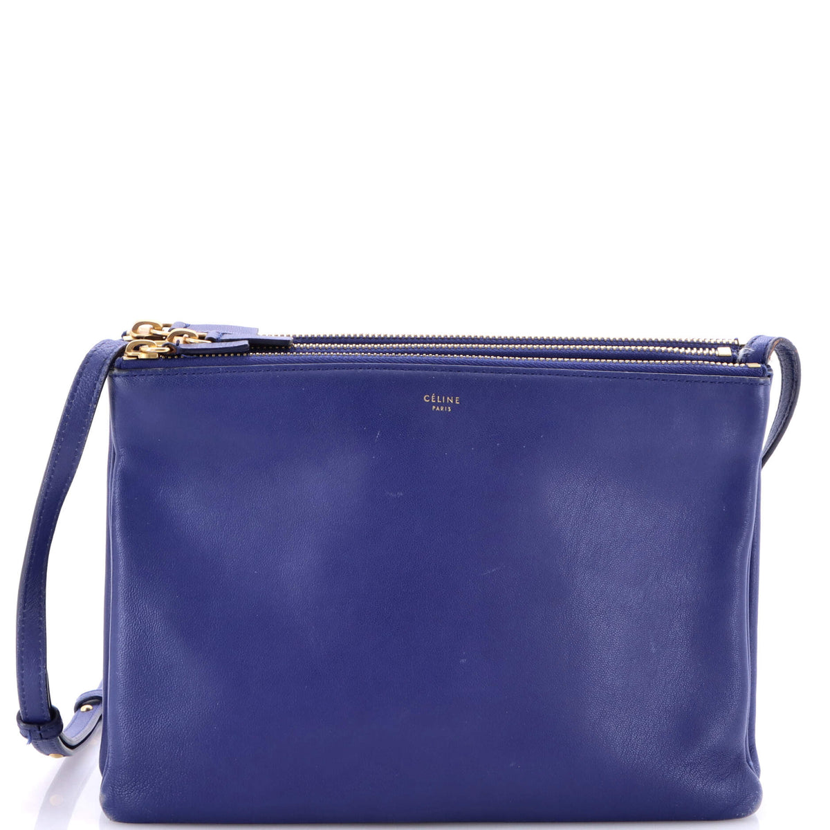 Celine CELINE Trio Crossbody Bag Leather Large