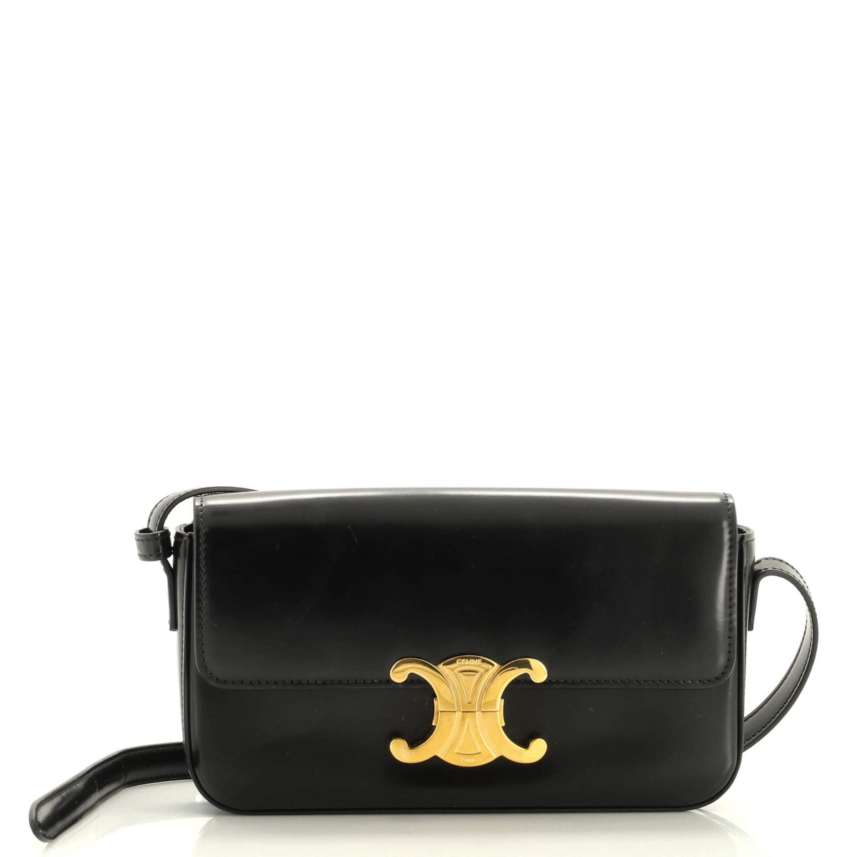Celine CELINE Triomphe East-West Shoulder Bag Smooth Calfskin