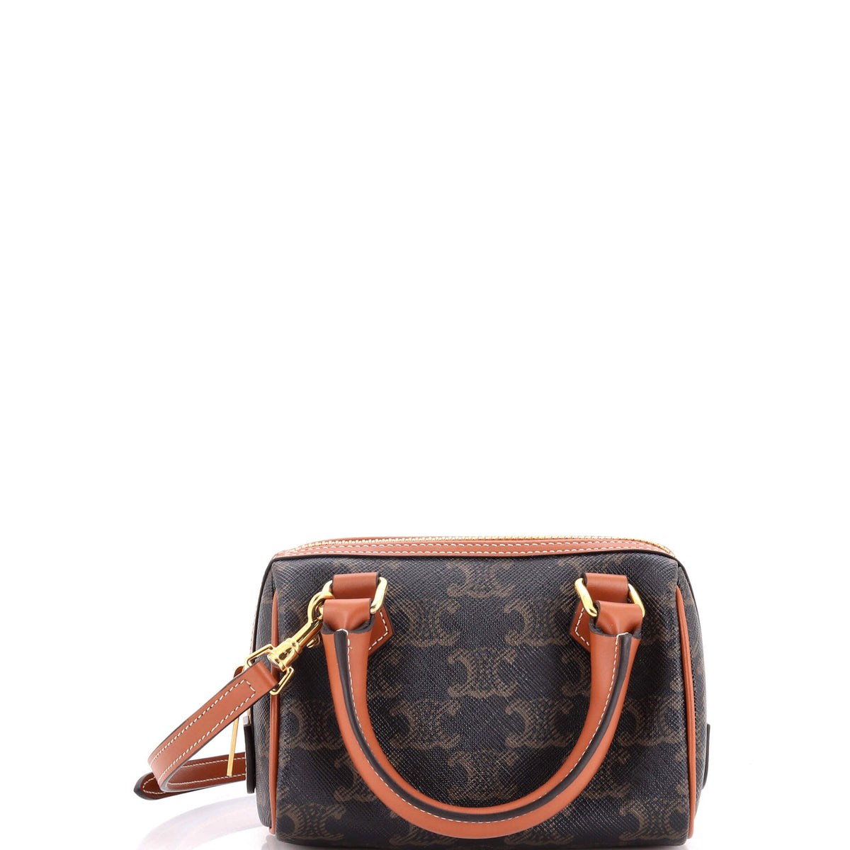 Celine CELINE Boston Bag Triomphe Coated Canvas Mini