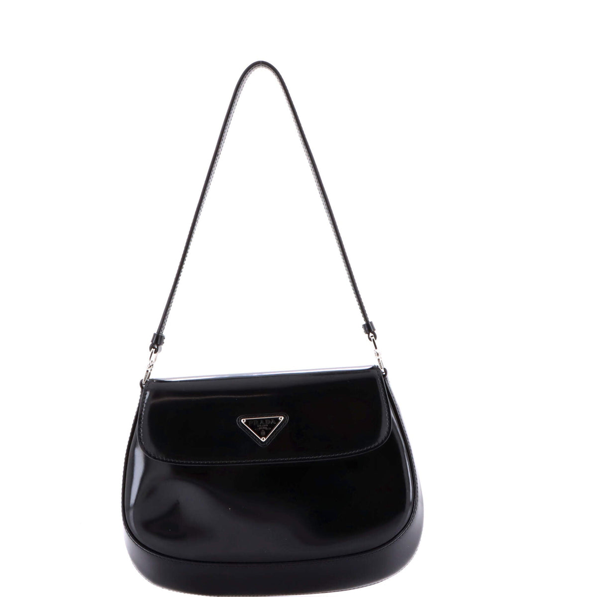 Prada PRADA Cleo Flap Shoulder Bag Spazzolato Leather Small