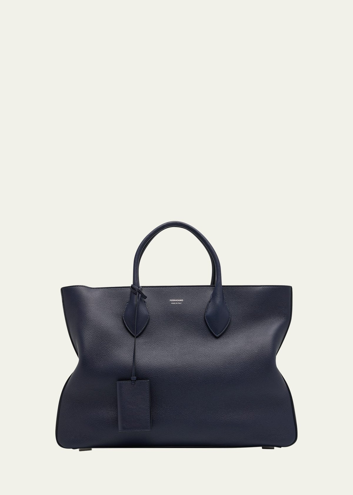 Ferragamo Men's Large Leather Tote Bag