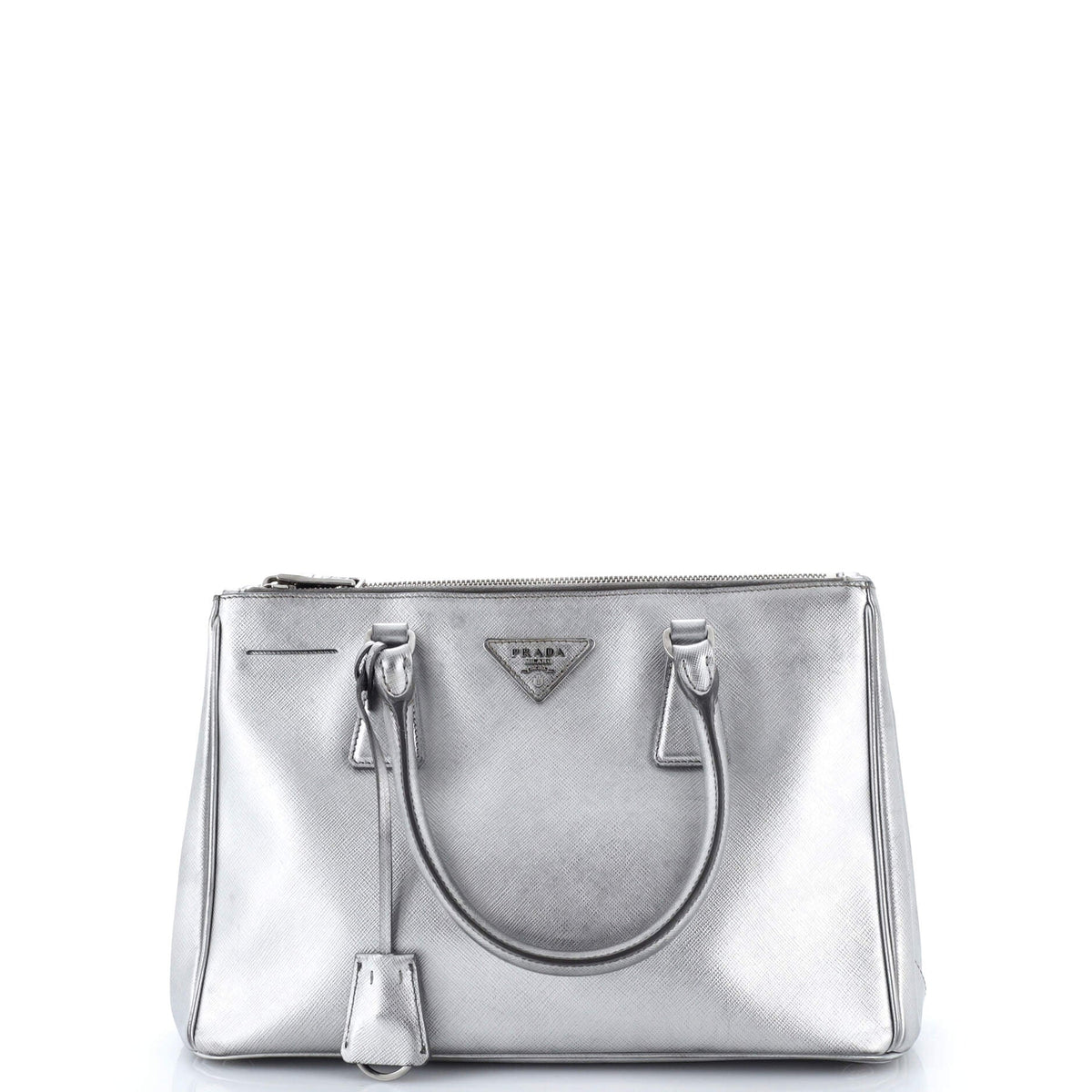 Prada PRADA Double Zip Lux Tote Saffiano Leather Small