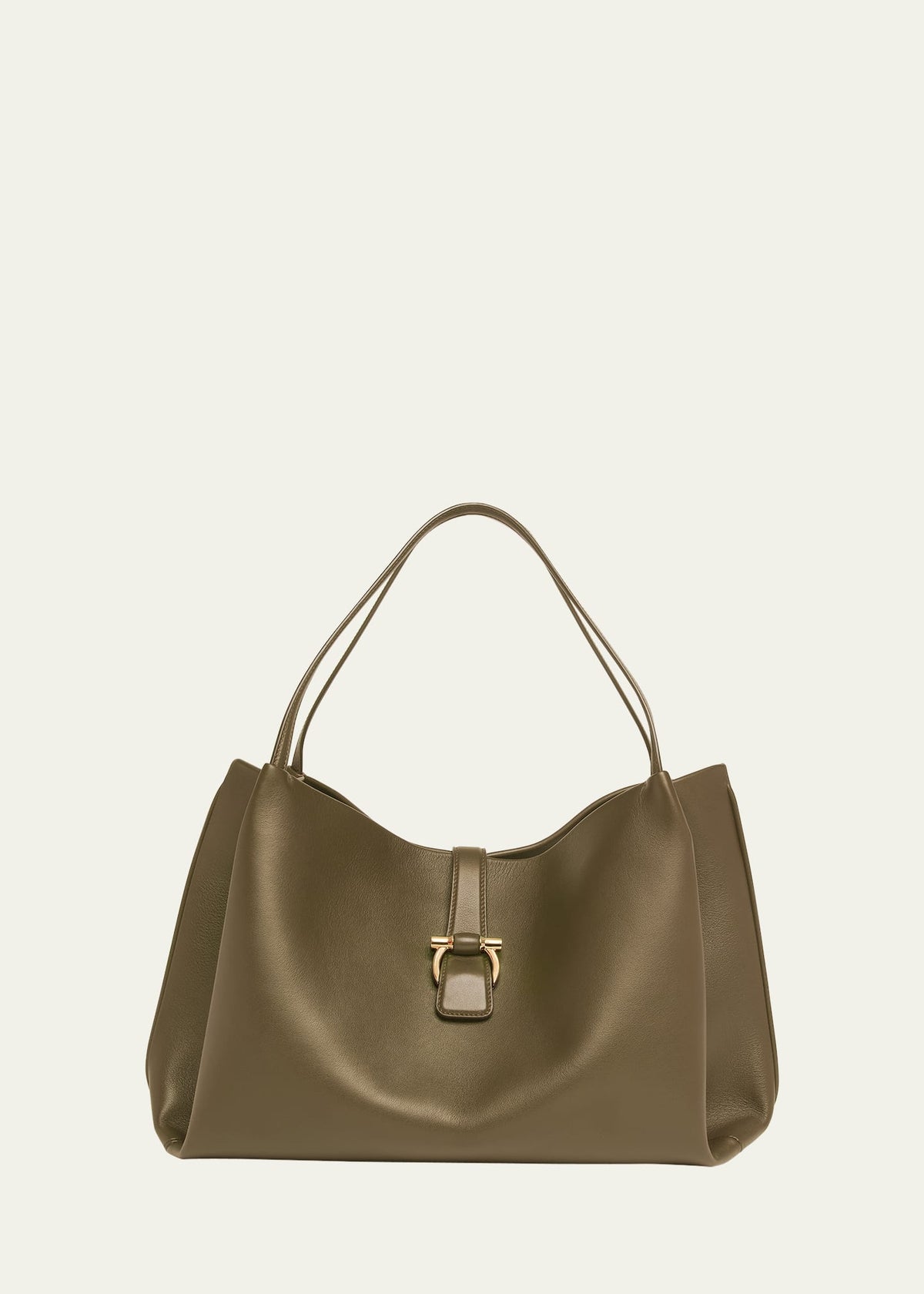 Ferragamo Medium Calf Leather Tote Bag