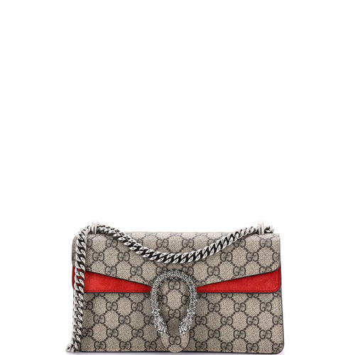 GUCCI Dionysus Bag GG Coated Canvas with Crystal Embellished Metal Small