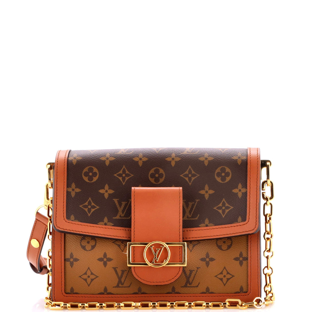 Louis Vuitton Dauphine Shoulder Bag Reverse Monogram Canvas MM