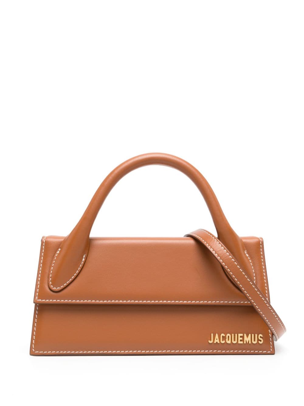 Jacquemus Women's Le Chiquito Long Leather Handbag in Leather Brown | Size UNI | 213BA004