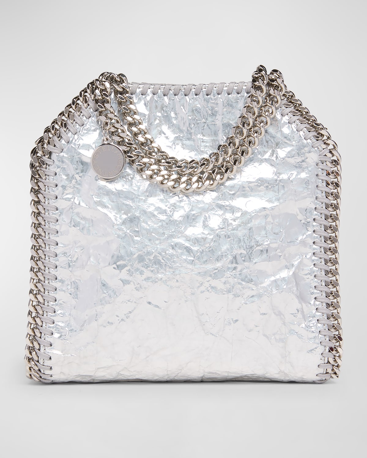 Stella McCartney Falabella Mini Alter Crackled Metallic Tote Bag