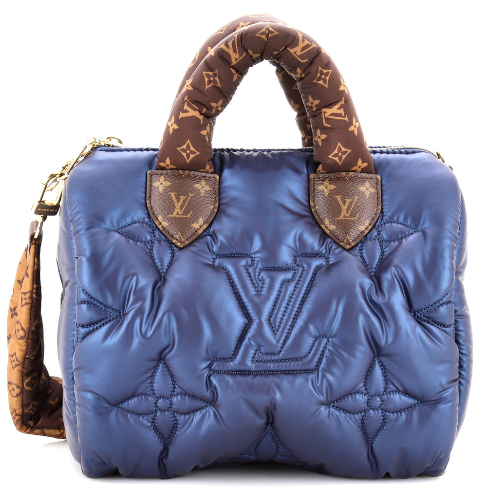 Speedy Bandouliere Bag Monogram Quilted Econyl Nylon 25