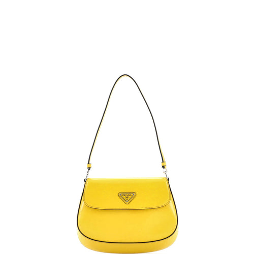 PRADA Cleo Flap Shoulder Bag Spazzolato Leather Small