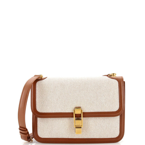 Carre Satchel Canvas with Leather Medium