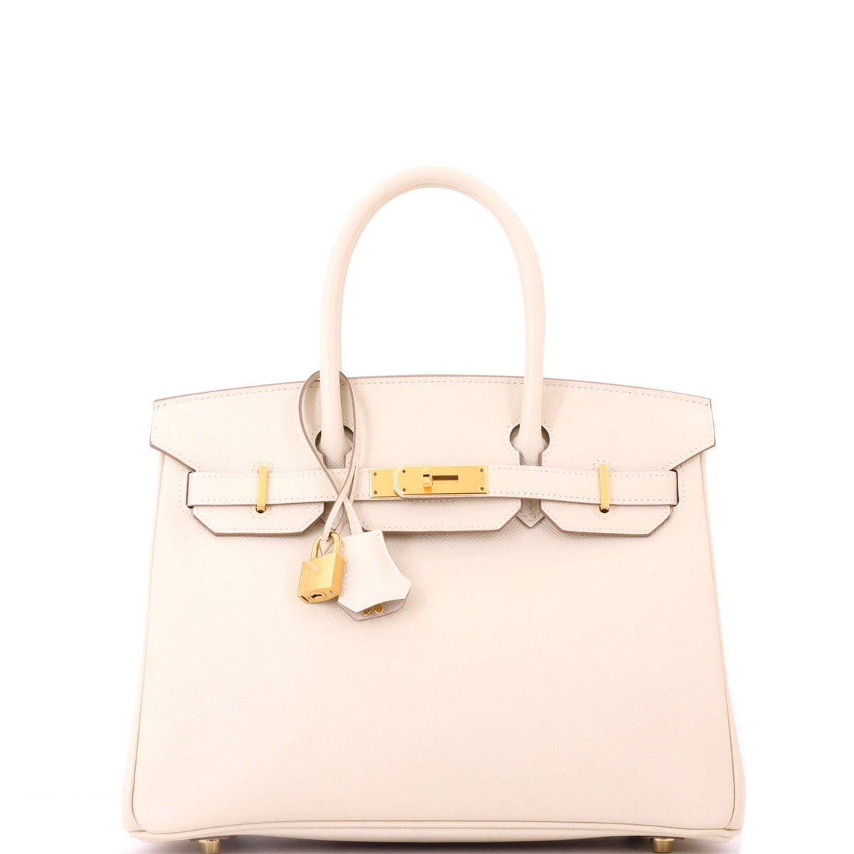 Herm?s Birkin Handbag Light Epsom with Gold Hardware 30