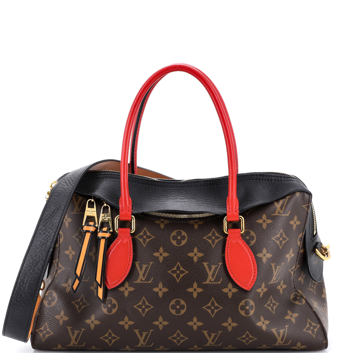 Louis Vuitton Tuileries Handbag Monogram Canvas with Leather