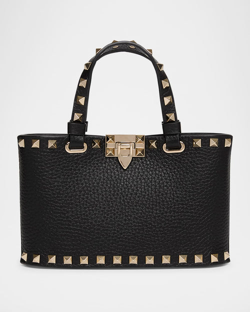 Rockstud Mini Leather Tote Bag