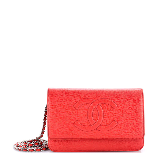 CHANEL Timeless Wallet on Chain Caviar