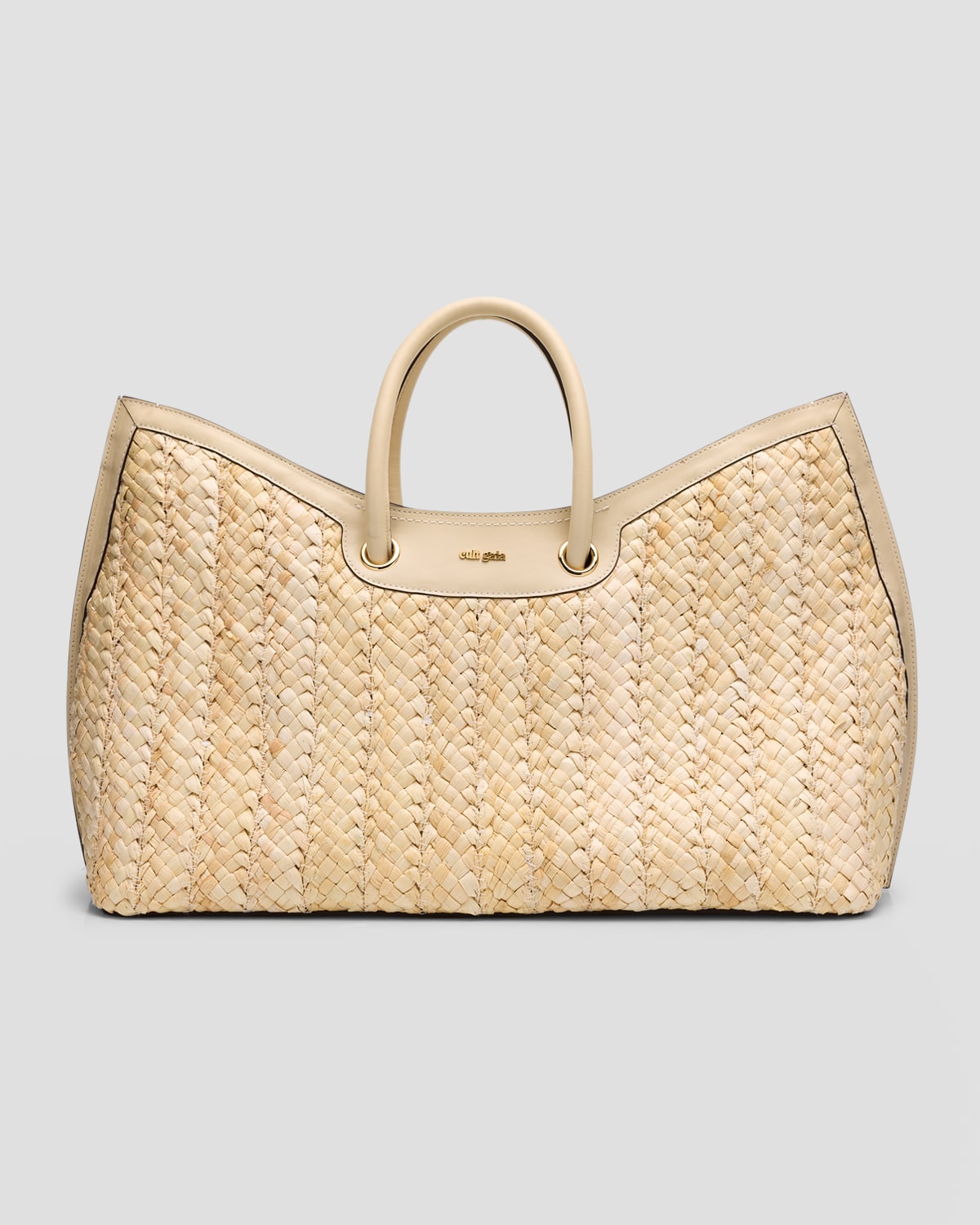 Cult Gaia Idalia Straw Weekender Bag