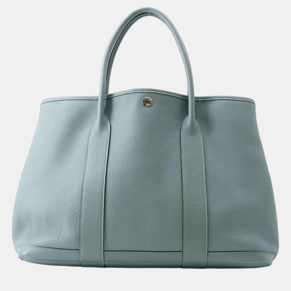 Hermès Party Ciel Country Leather PM Garden Party Tote Bag