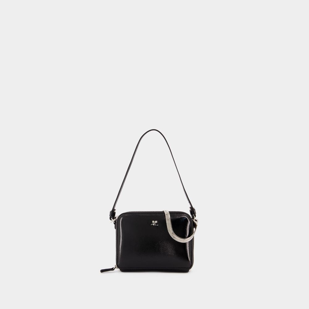 CourrÃ¨ges Women's Cloud Bag In Naplak in Black | 424GSA146CR0043