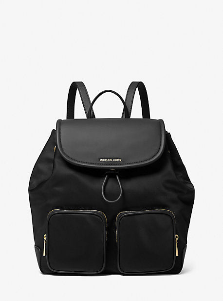 Michael Kors MK Cara Large Nylon Backpack - Black - Michael Kors
