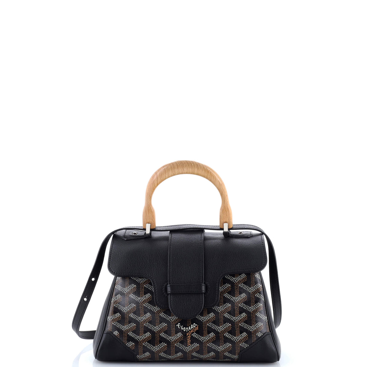 Goyard GOYARD Saigon Top Handle Bag Coated Canvas with Leather Mini