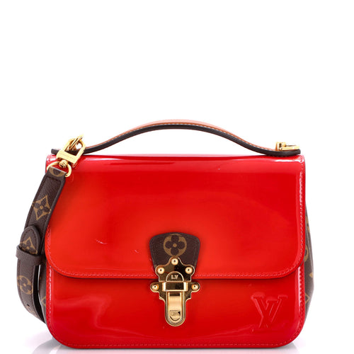 Cherrywood Handbag Vernis with Monogram Canvas BB