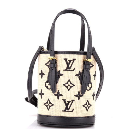 Bucket Bag By The Pool Monogram Raffia Nano