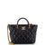 CHANEL CC Top Handle Chain Shopping Tote Quilted Lambskin Small