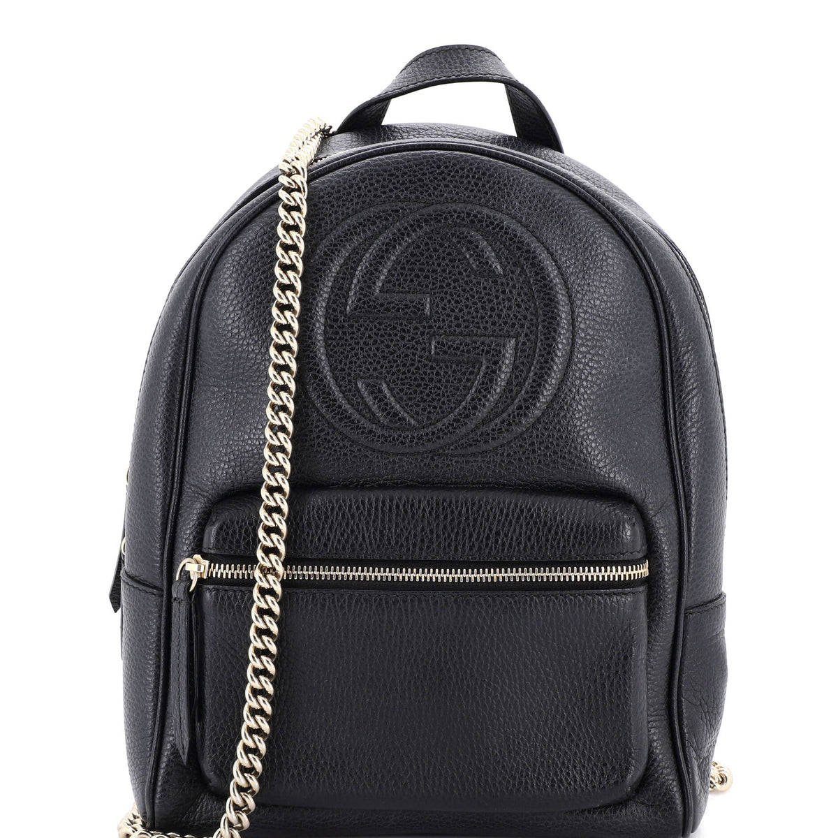 Gucci GUCCI Soho Chain Backpack Leather