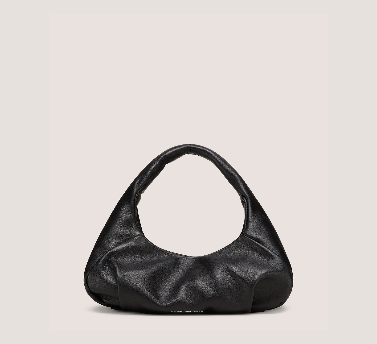 Stuart Weitzman Mini sac hobo Moda, cuir nappa souple noir, taille : U, sans dimension