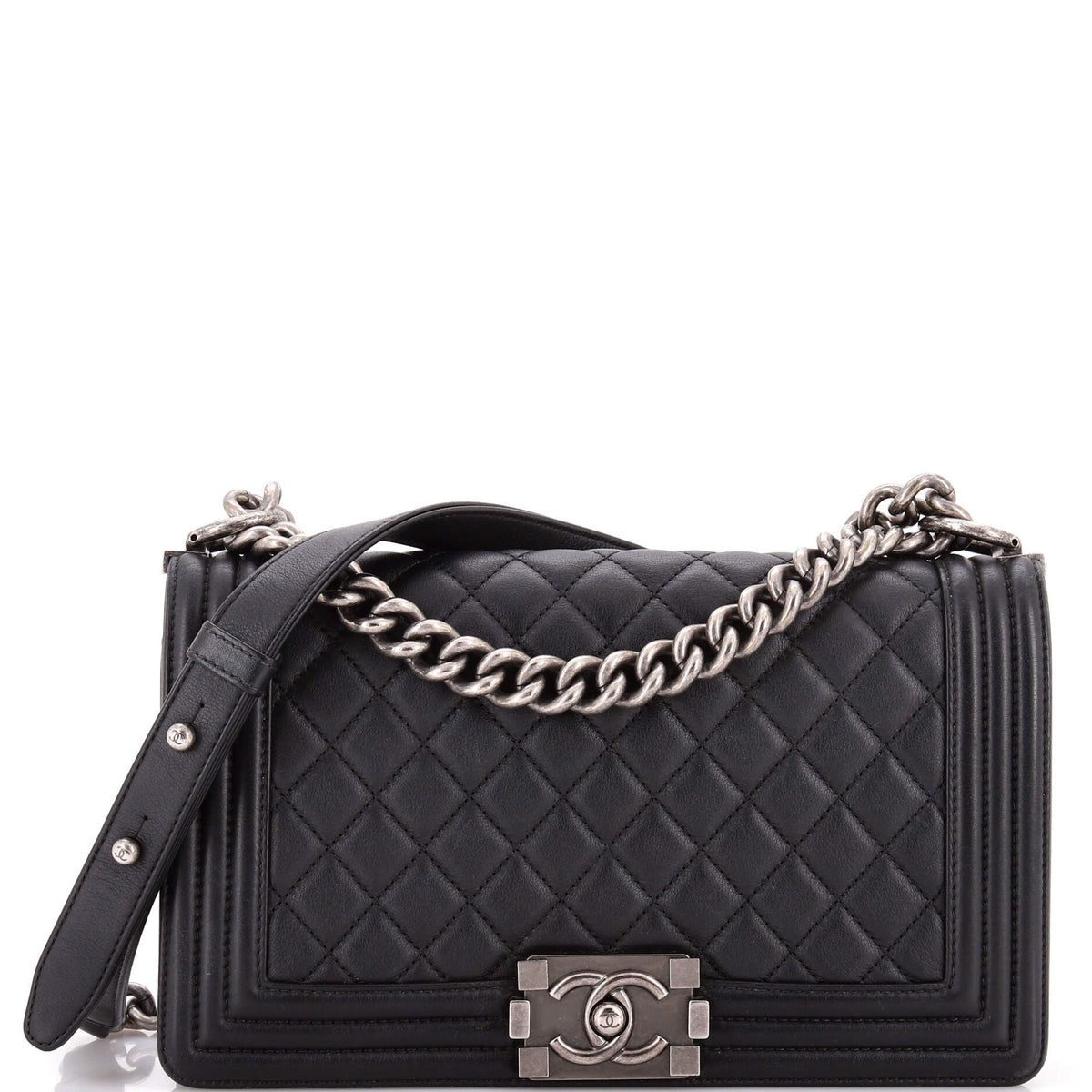 Chanel CHANEL Boy Flap Bag Quilted Lambskin Old Medium