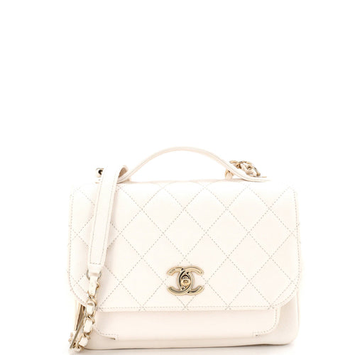 CHANEL Business Affinity Flap Bag Quilted Caviar Small