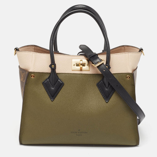 Laurier Monogram Canvas and Leather On My Side Bag