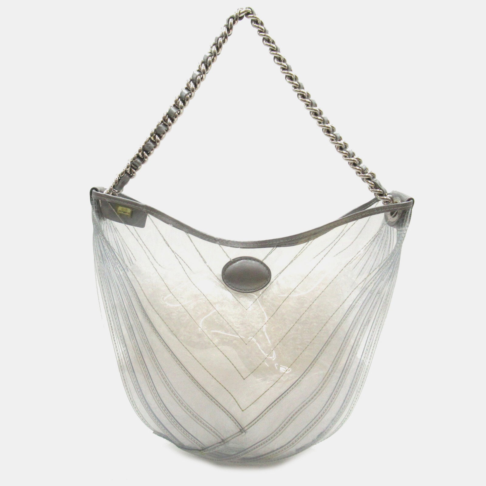 Chanel Hobo-Tasche aus transparentem PVC mit Tropfenmuster