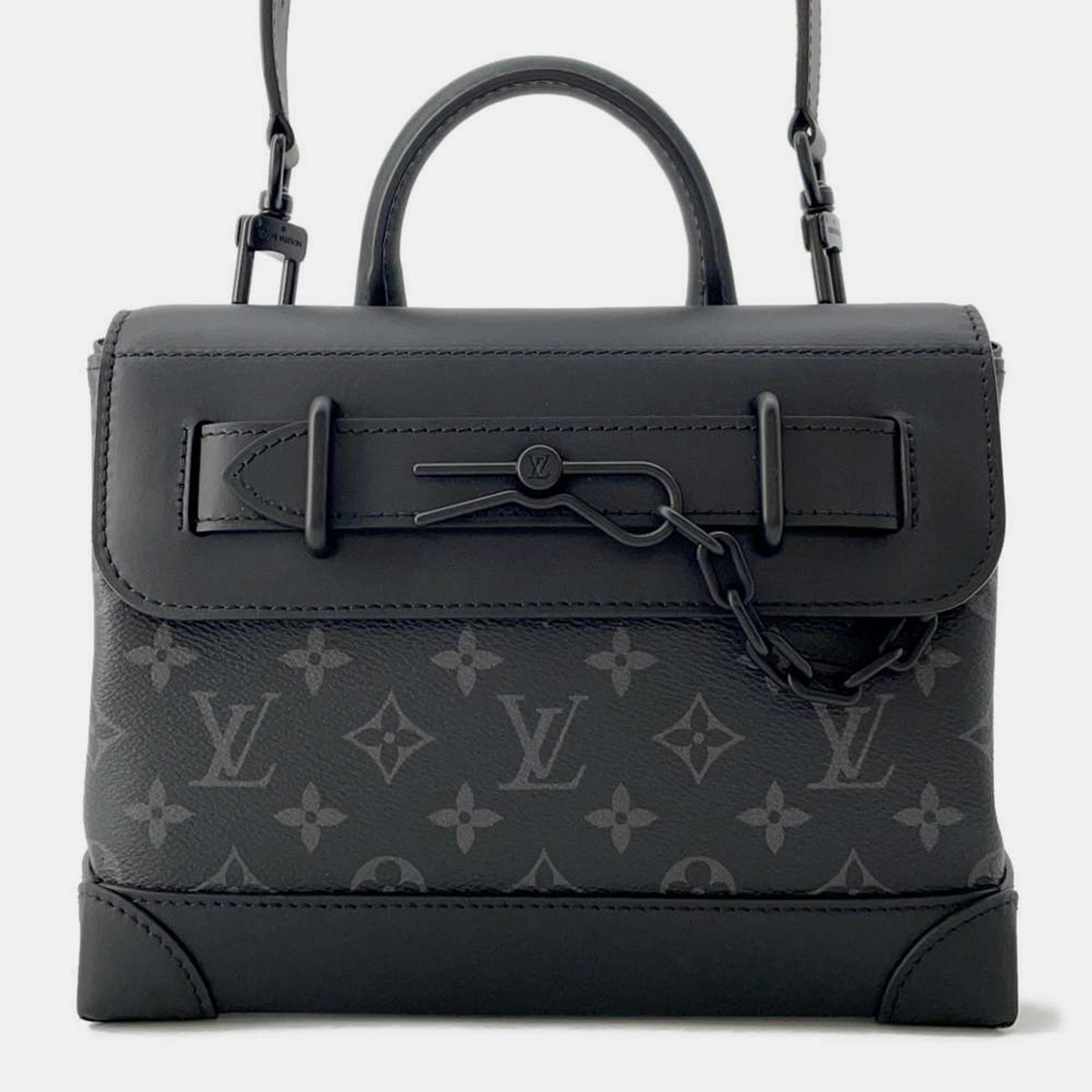 Louis Vuitton Noir Monogram Eclipse Steamer PM Bag