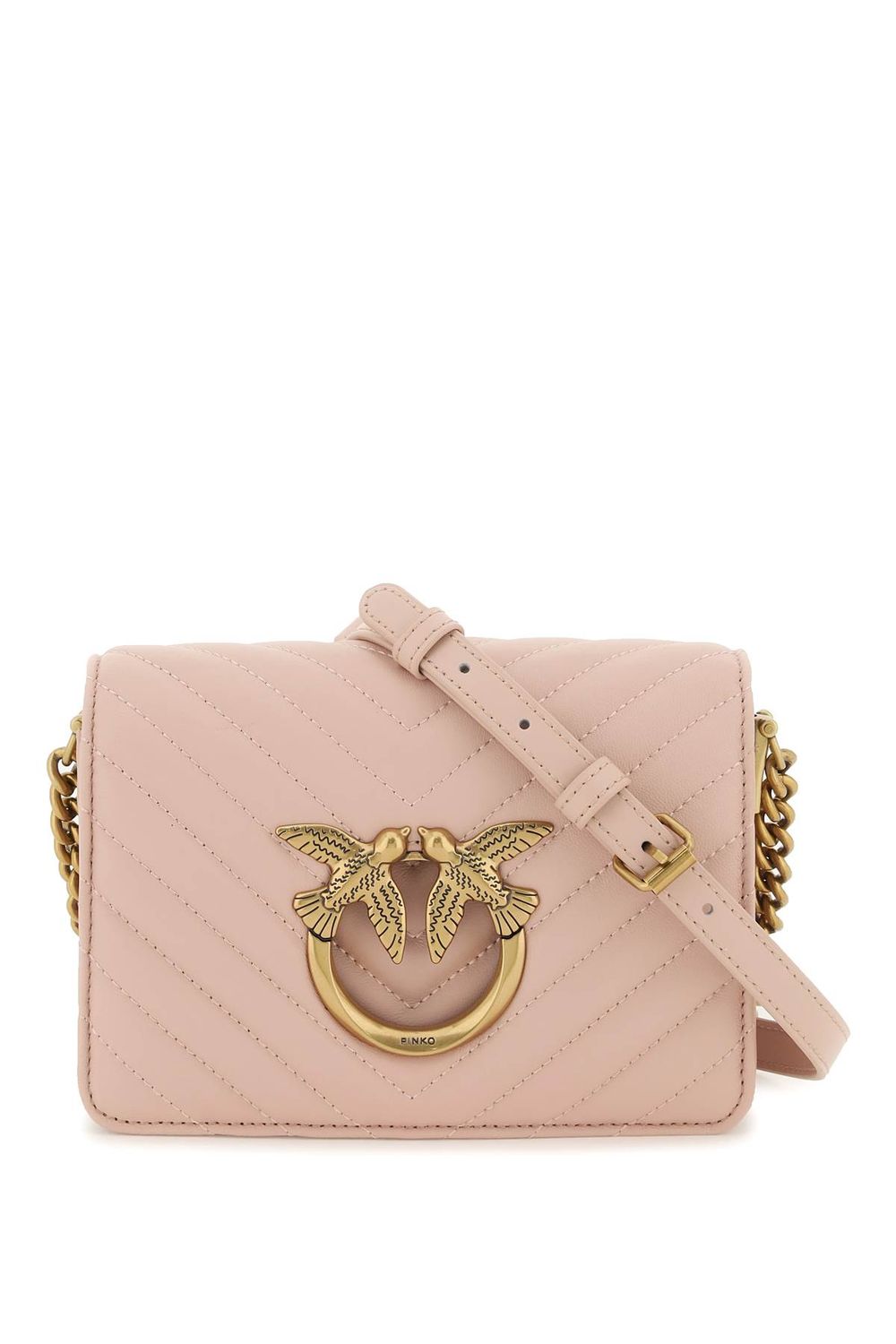 Pinko Women's Love Click Mini Chevron Bag in Rosa | 100067A0GK