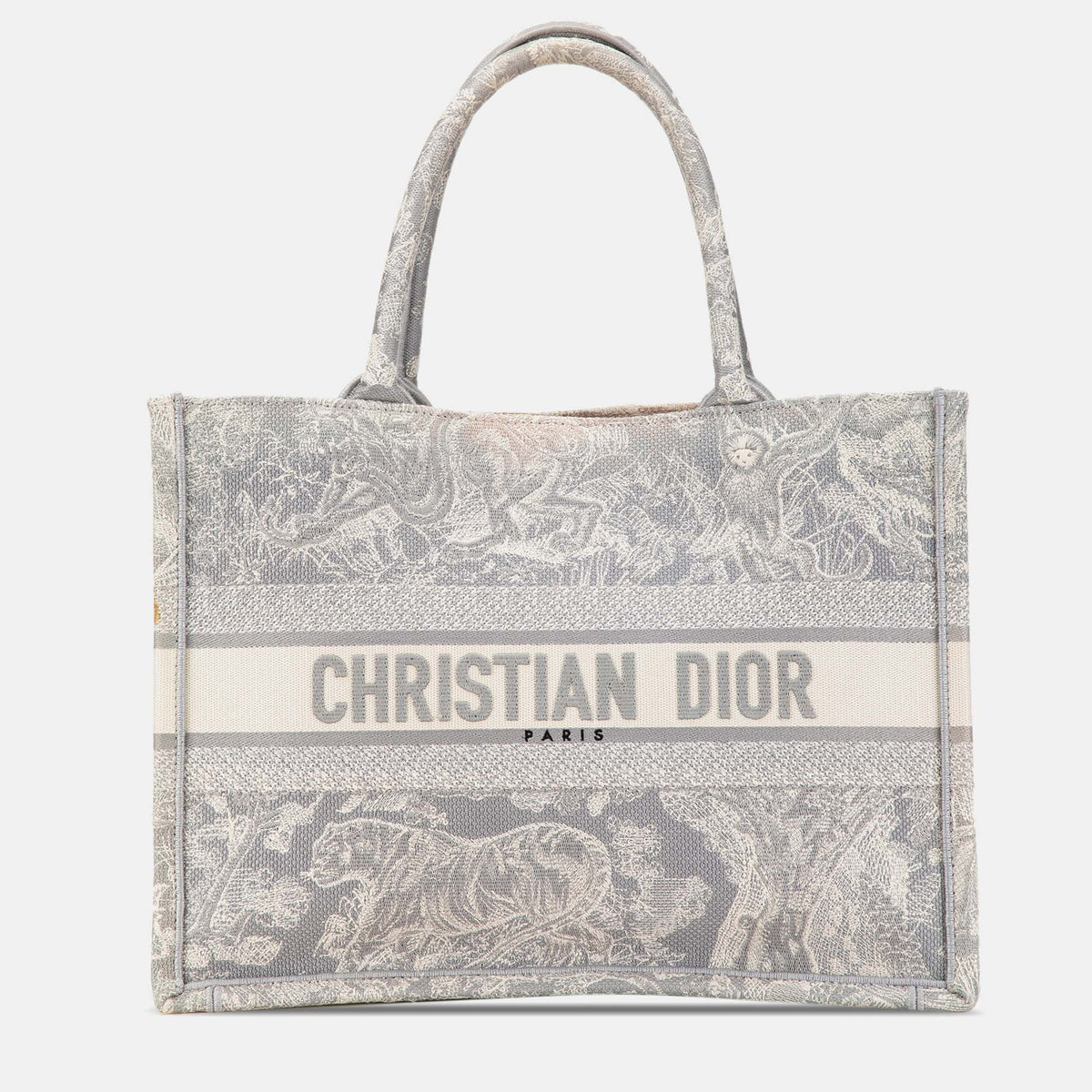 Dior Medium Toile de Jouy Reverse Embroidered Book Tote Bag