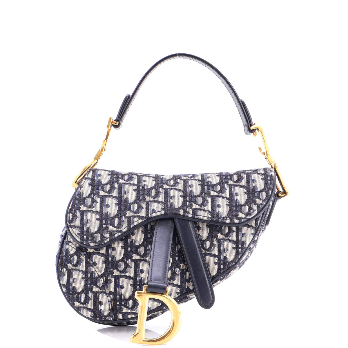 Christian Dior Saddle Handbag Oblique Canvas Mini