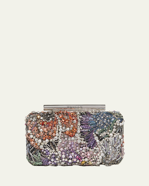 Bead & Crystal T-Bar Clutch Bag