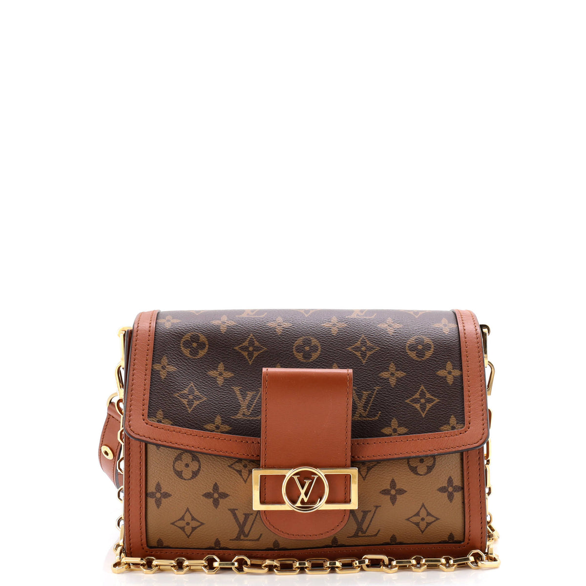 Louis Vuitton Dauphine Shoulder Bag Reverse Monogram Canvas MM