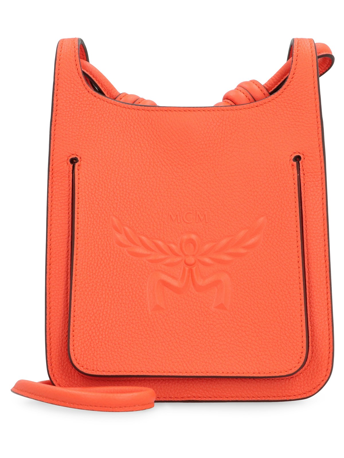 Mcm Women's Himmel Mini Leather Hobo Bag in Orange | MWHESAC01 Color OQ