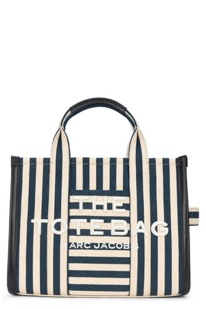 Marc Jacobs Tote Bag Striped Canvas - Navy