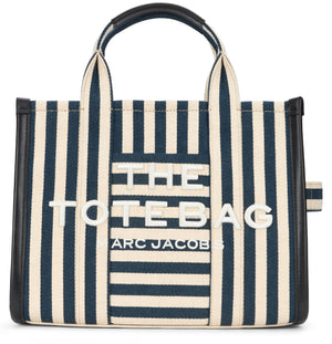 Marc Jacobs Tote Bag Striped Canvas - Navy
