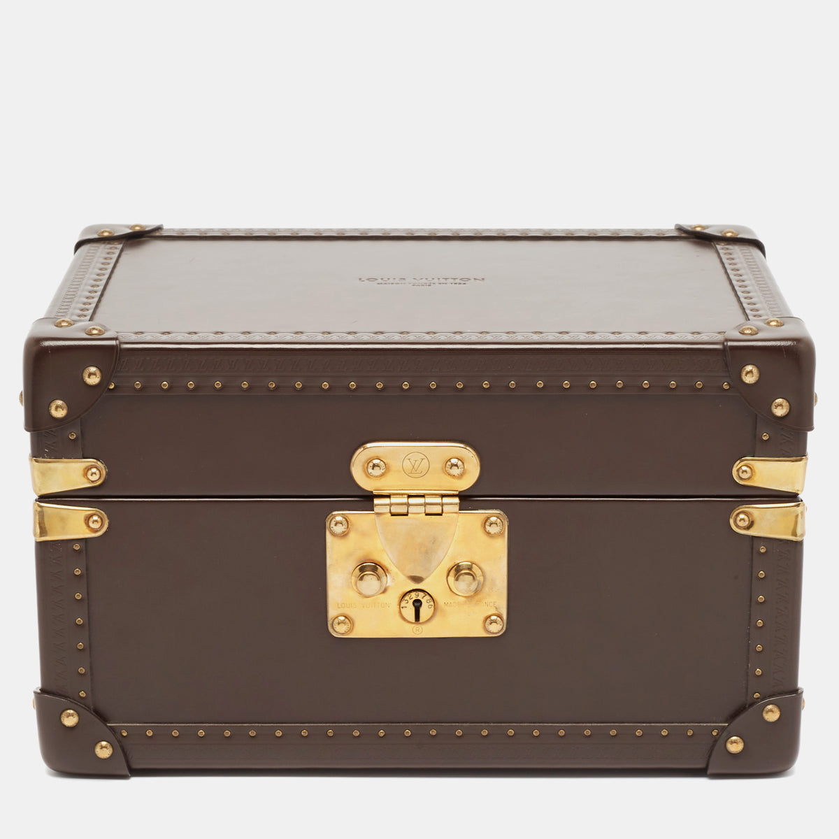 Louis Vuitton Brown Leather Boite Montre Case