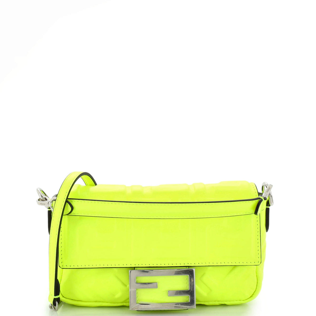 Fendi FENDI Baguette NM Bag Zucca Embossed Leather Mini