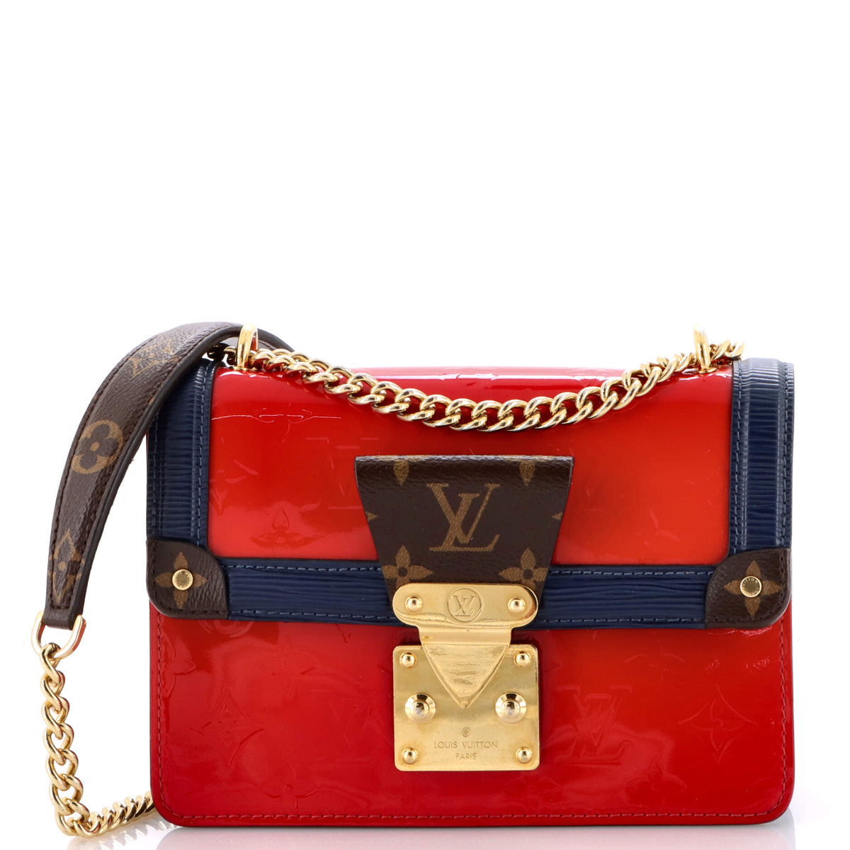 Louis Vuitton Wynwood Handbag Monogram Vernis with Monogram Canvas and Epi Leather