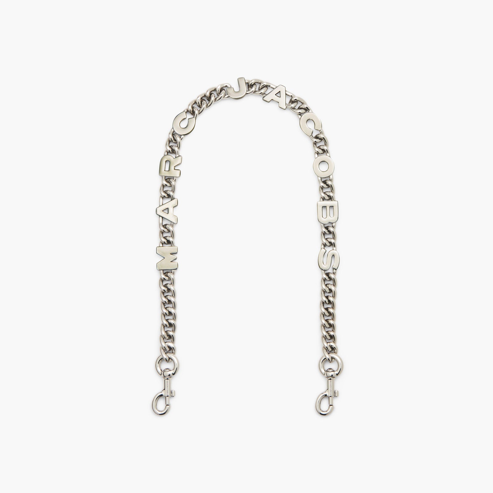 Marc Jacobs The Logo Chain Shoulder Strap Dress in Nickel