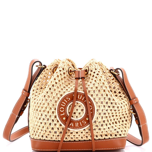 Noe Handbag Raffia with Leather BB